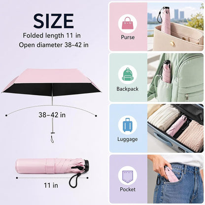 UPF 50+ Pencil Umbrella from Japan - 103g Ultra-Light Compact Umbrella