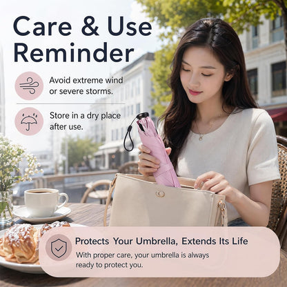 UPF 50+ Pencil Umbrella from Japan - 103g Ultra-Light Compact Umbrella