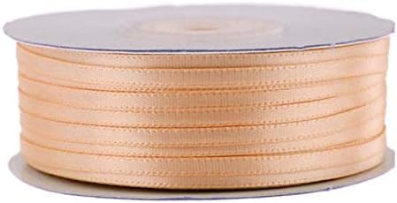 Double Faced Satin Gift-Wrapping Ribbon, 1/8-inch, 100-yard, Peach