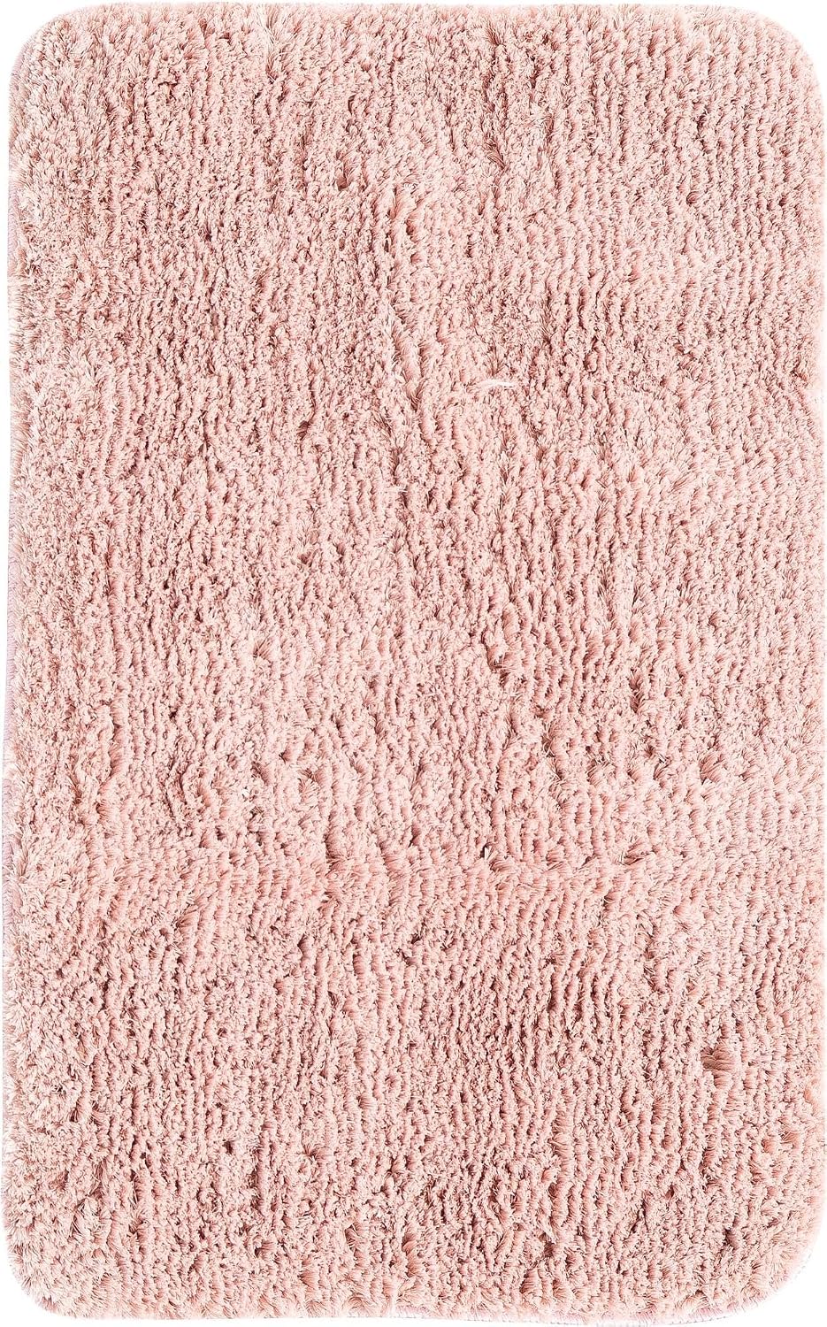 Bano Luxe Bath Mat Collection Rug – 2' x 3' Cotton Candy Pink Machine Washable Shag Bath Mat, Extra Soft and Absorbent, Non-Slip, Quick Dry, Perfect for Bathroom