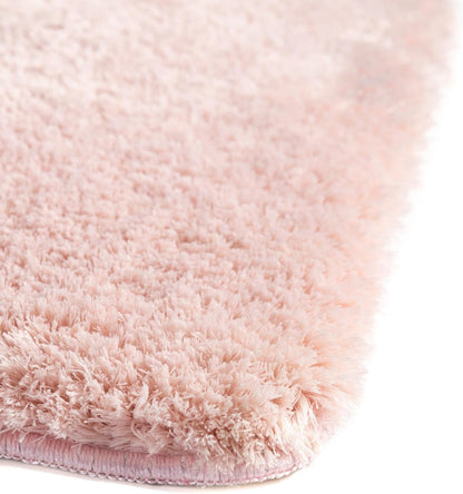 Bano Luxe Bath Mat Collection Rug – 2' x 3' Cotton Candy Pink Machine Washable Shag Bath Mat, Extra Soft and Absorbent, Non-Slip, Quick Dry, Perfect for Bathroom