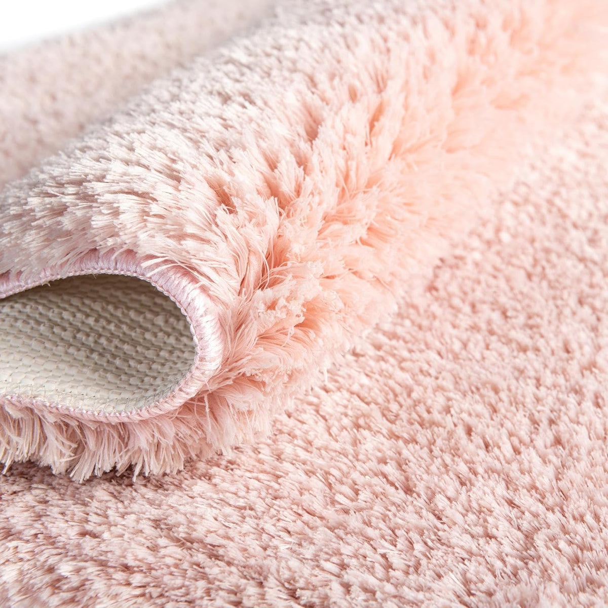 Bano Luxe Bath Mat Collection Rug – 2' x 3' Cotton Candy Pink Machine Washable Shag Bath Mat, Extra Soft and Absorbent, Non-Slip, Quick Dry, Perfect for Bathroom