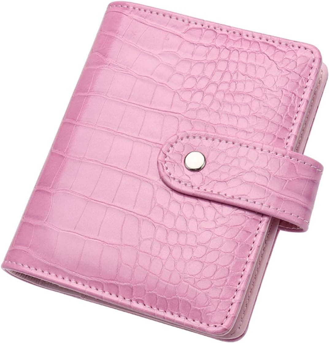 Pink A7 Binder Wallet Crocodile Planner Cover