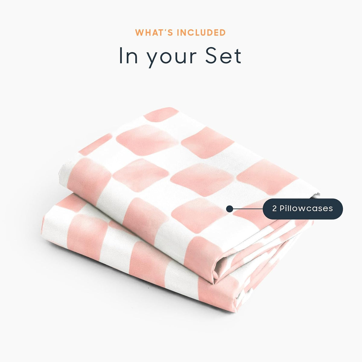 Gingham Pillow Cases, Checkered Grid Plaid Geometric Preppy Pattern Printed, Set of 2 Soft Pillowcases Pillow Shams Covers, Pink White, Standard Size 20x26 Inches