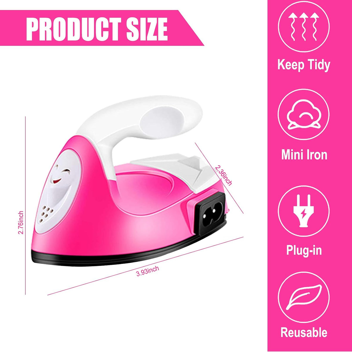 Mini Craft Iron Mini Iron Press,Mini Heat Press Machine for T Shirts Shoes and Hats Small Heat Transfer Vinyl Projects,Portable Travel Irons Mini Heat Press Crafting Craft Clothes