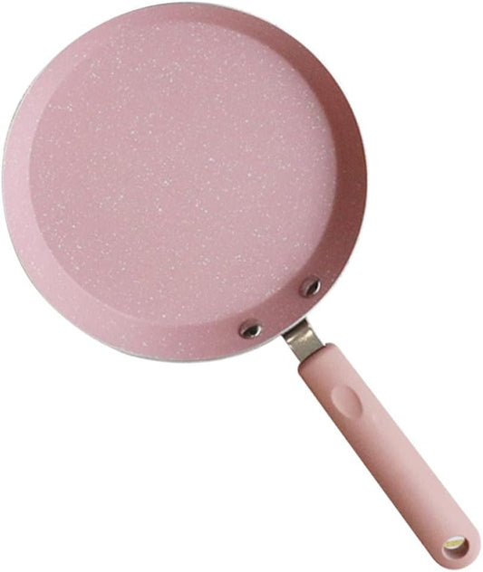 Pink Aluminum Nonstick Omelette Pancake Pan for Easy Flipping