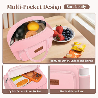 Lunch Bag Lunch Box for Women Men, Insulated Lunch Bags Water-Resistant Cute Cooler Lunch Tote Bag, Reusable Large Capacity for Work Travel Picnic