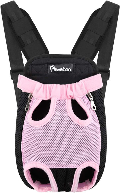 Pet Carrier Backpack, Pet Front Dog Cat Carrier Backpack, Legs Out, Easy-Fit for Traveling Hiking Camping, Travel Bag Backpacks for Small Dogs Cats, S, Pink