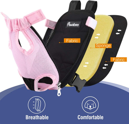 Pet Carrier Backpack, Pet Front Dog Cat Carrier Backpack, Legs Out, Easy-Fit for Traveling Hiking Camping, Travel Bag Backpacks for Small Dogs Cats, S, Pink