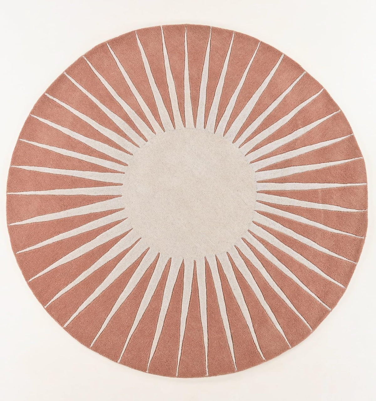 Restoration and Renovation Modern Round Area Rug – Hand-Tufted with 100% NZ Wool, Thick & Soft Circular Carpet for Living Room, Bedroom & Dining Room Decor (Soft Pink, 5' Round)