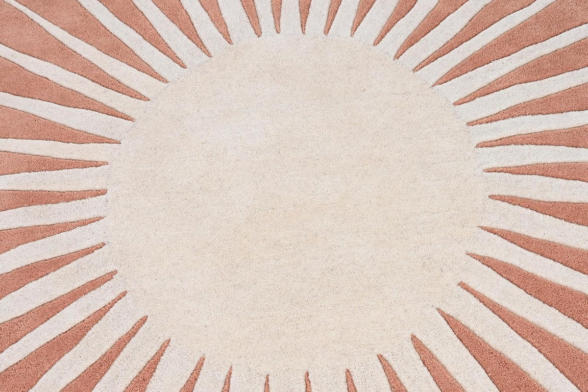 Restoration and Renovation Modern Round Area Rug – Hand-Tufted with 100% NZ Wool, Thick & Soft Circular Carpet for Living Room, Bedroom & Dining Room Decor (Soft Pink, 5' Round)