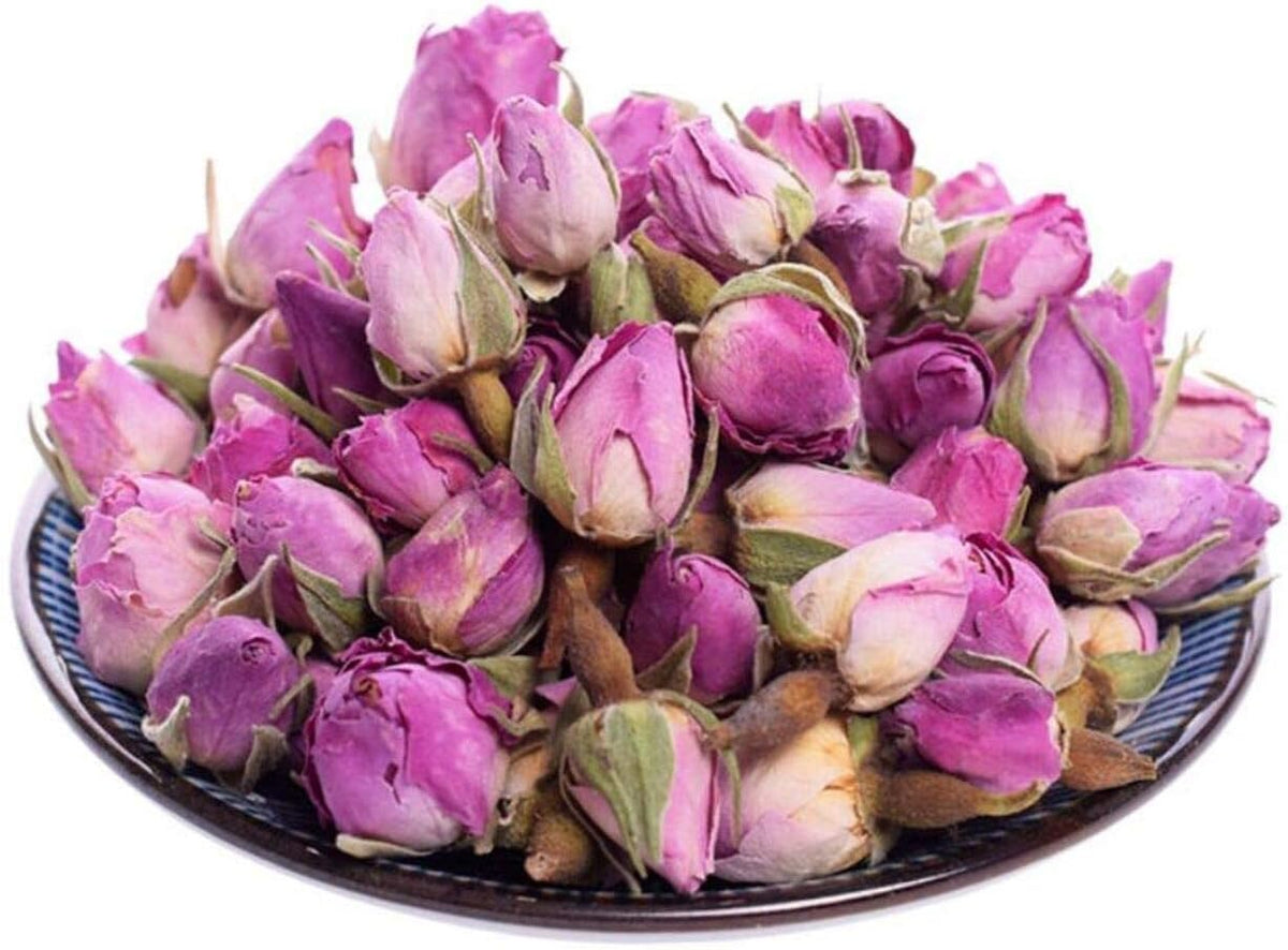 Dried Rose Buds Edible Rose Tea Fragrant Dried Flowers for Tea, Baking, Crafting, Soap Making, Resin, Potpourri - Pink 2oz