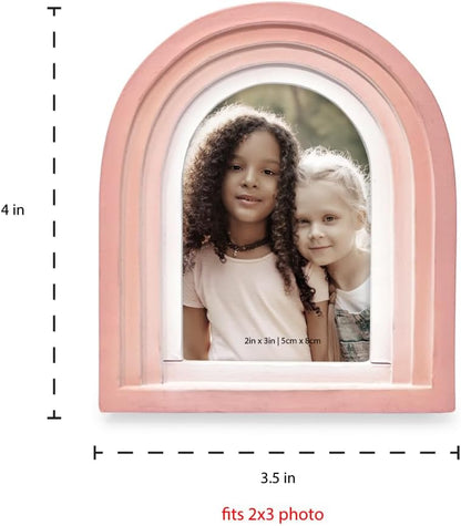 2x3 Vertical Pink Arc Resin Picture Frame, Gradient Design
