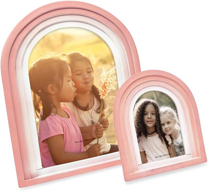 2x3 Vertical Pink Arc Resin Picture Frame, Gradient Design