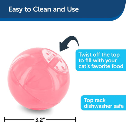 Slimcat Feeder Ball Cat Toy, Pink