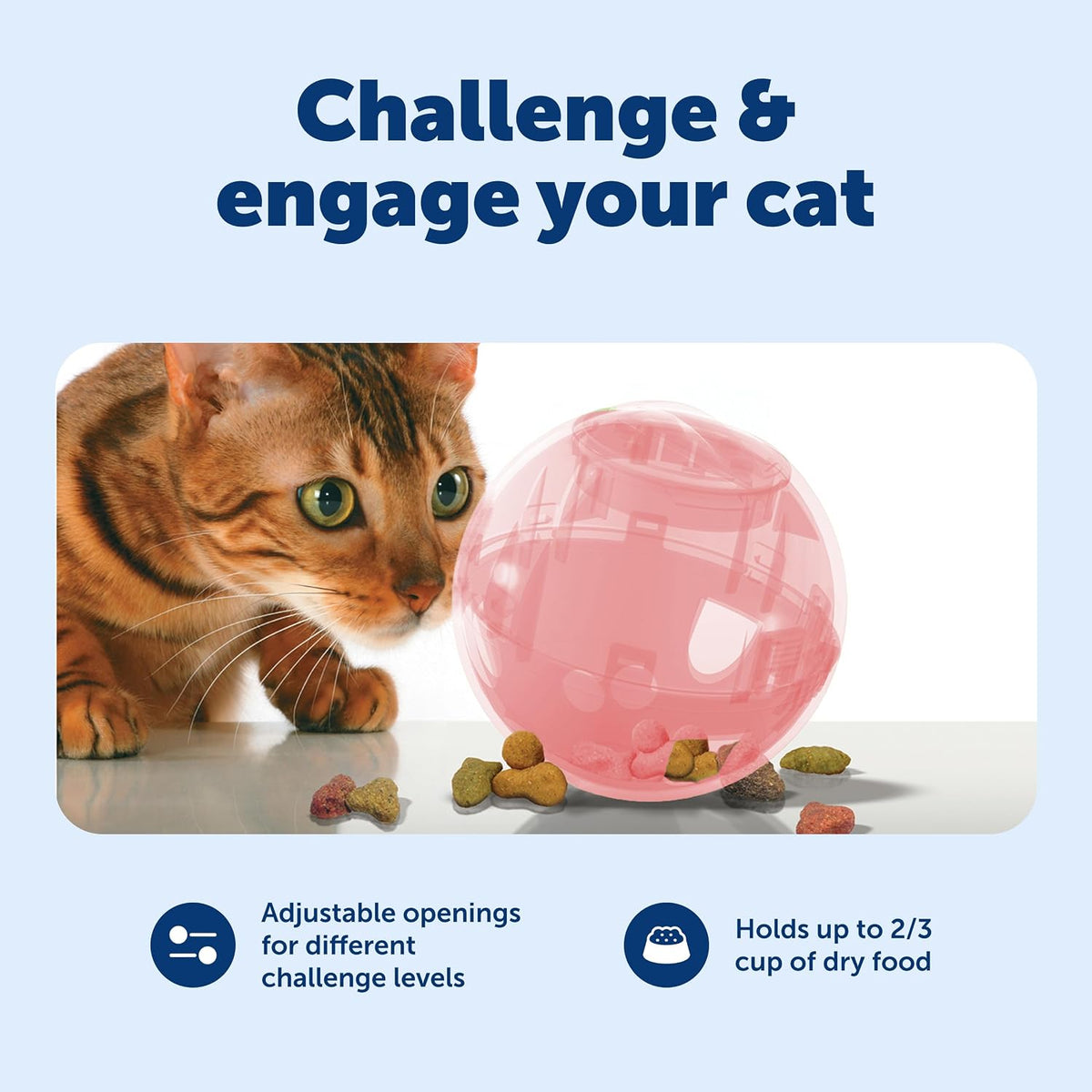 Slimcat Feeder Ball Cat Toy, Pink