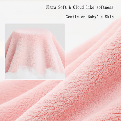 Cloud-Soft Baby Hooded Bath Towel, 31.5" x 31.5" 2PCS(Sakura Pink)