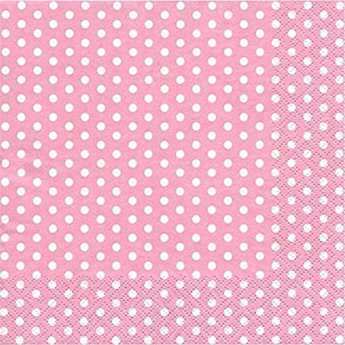 Pastel Pink Polka Dot Napkins (20) by Party Savvy