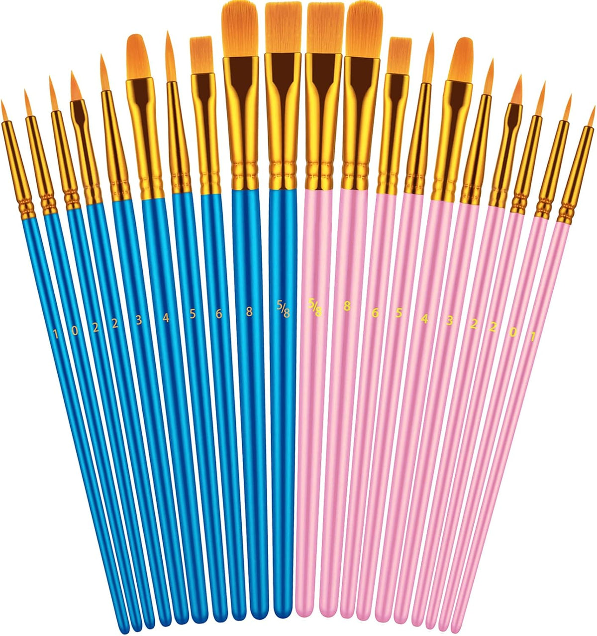 Artstorys Paint Brushes Set, 20 Pcs Acrylic Oil Watercolor Painting Brushes