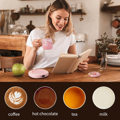 Coffee Mug Warmer & Not A Day Mug Set, Coffee Cup Warmer for Desk