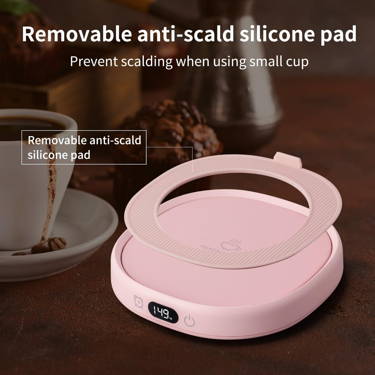 Coffee Mug Warmer & Not A Day Mug Set, Coffee Cup Warmer for Desk