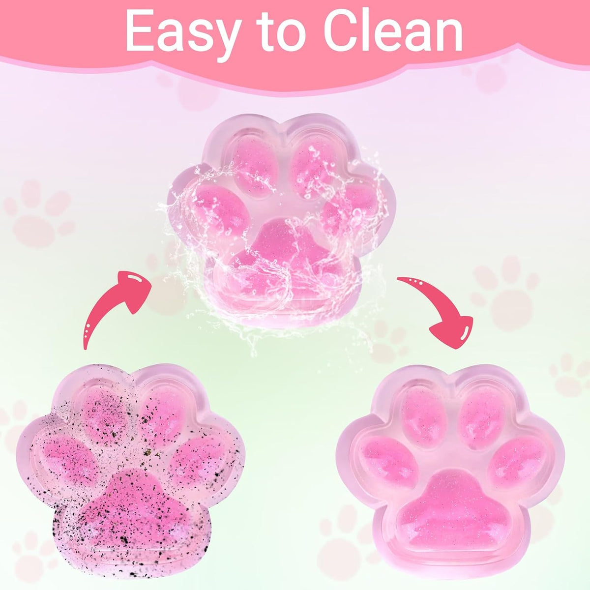Taba Squishy Toy (4 Pack), Squishies Squeeze Fidget Toys, Party Favors for Kids 8-12, Cute Soft Sticky Sensory Toy, Gifts for Girls 4-8, Autism Stress Relief Toys (Paw Fruit)