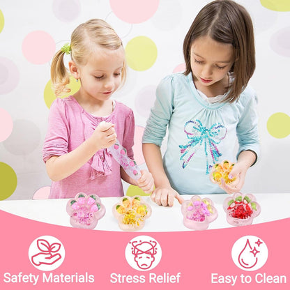 Taba Squishy Toy (4 Pack), Squishies Squeeze Fidget Toys, Party Favors for Kids 8-12, Cute Soft Sticky Sensory Toy, Gifts for Girls 4-8, Autism Stress Relief Toys (Paw Fruit)