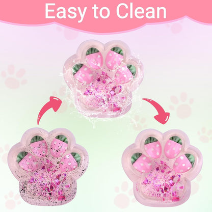 Taba Squishy Toy (4 Pack), Squishies Squeeze Fidget Toys, Party Favors for Kids 8-12, Cute Soft Sticky Sensory Toy, Gifts for Girls 4-8, Autism Stress Relief Toys (Paw Fruit)