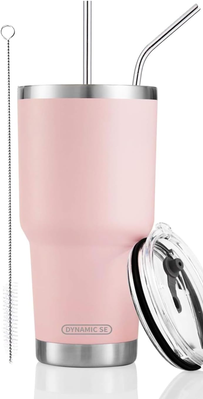 D·S 30oz Sakura Pink Tumbler Double Wall Vacuum Insulated Travel Coffee Mug