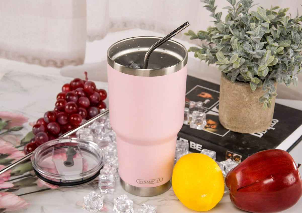 D·S 30oz Sakura Pink Tumbler Double Wall Vacuum Insulated Travel Coffee Mug