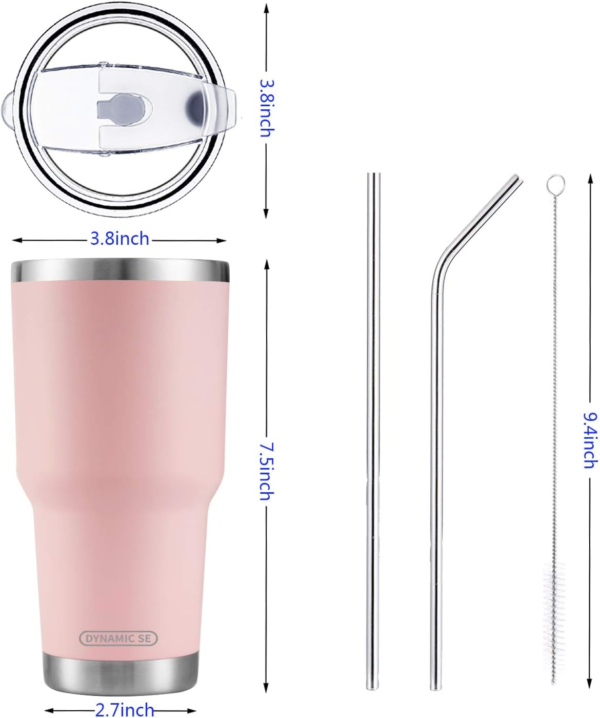 D·S 30oz Sakura Pink Tumbler Double Wall Vacuum Insulated Travel Coffee Mug