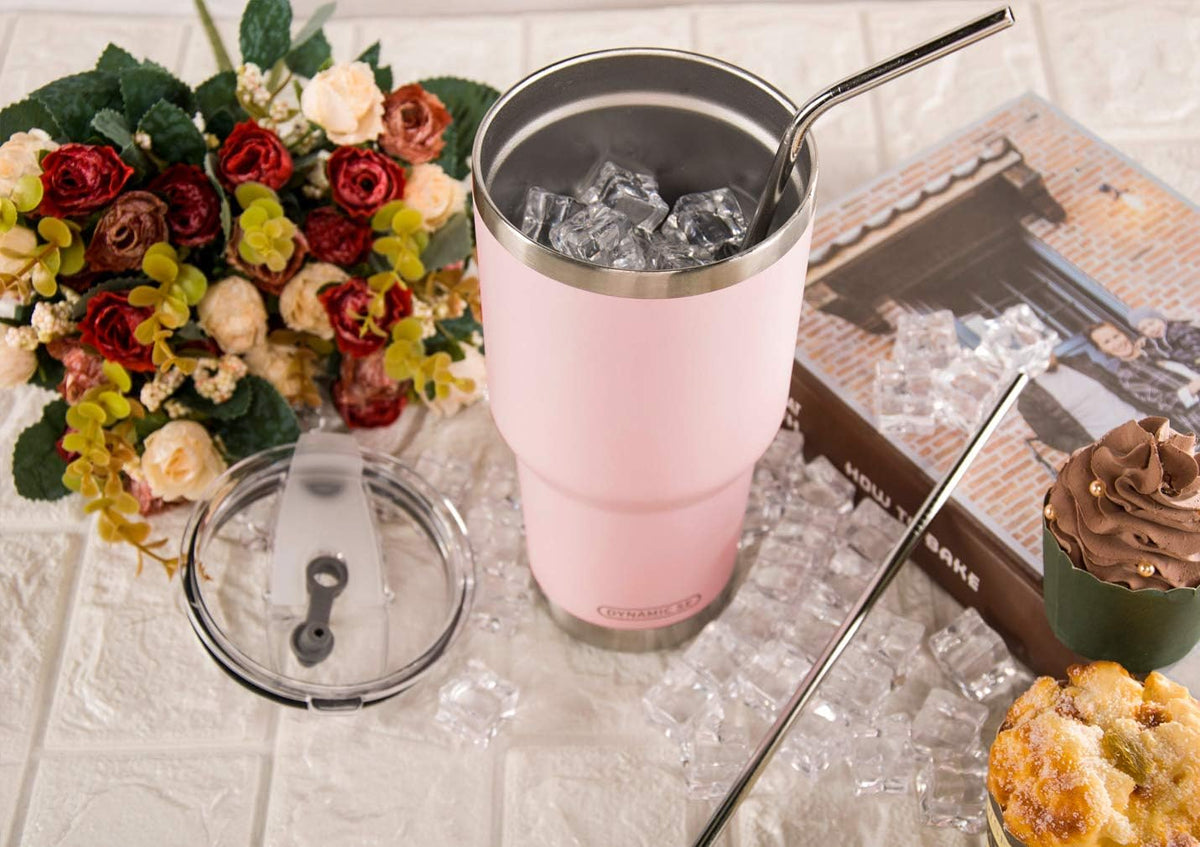 D·S 30oz Sakura Pink Tumbler Double Wall Vacuum Insulated Travel Coffee Mug