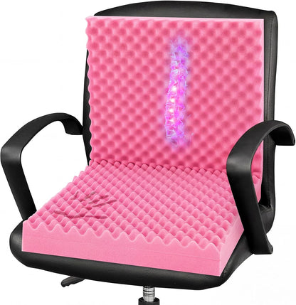 1 Pcs 32 x 18 x 3 Inches Egg Foam Pad Cushions for Chair, Pink