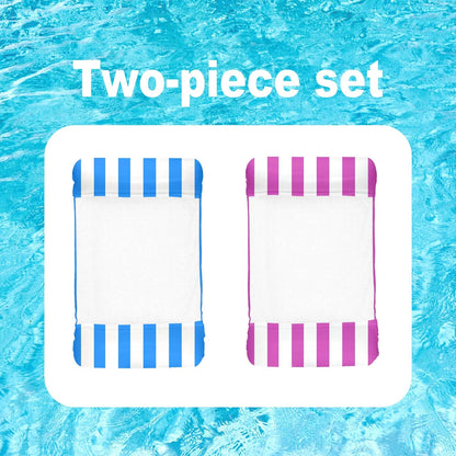 Pool Floats Adult - Upgraded Inflatable Mesh Floating Rafts, 4-in-1 Multi-Purpose Pool Float, Water Hammock Lounges Floaties for Parties Multi Colors