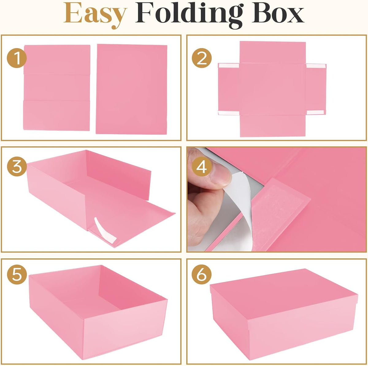 Gift Box, 16.5x13x5.5 inches Large Pink Gift Boxes with Lids for Presents