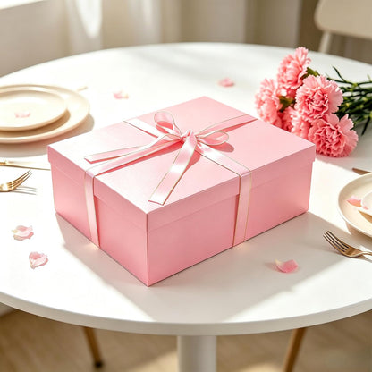 Gift Box, 16.5x13x5.5 inches Large Pink Gift Boxes with Lids for Presents
