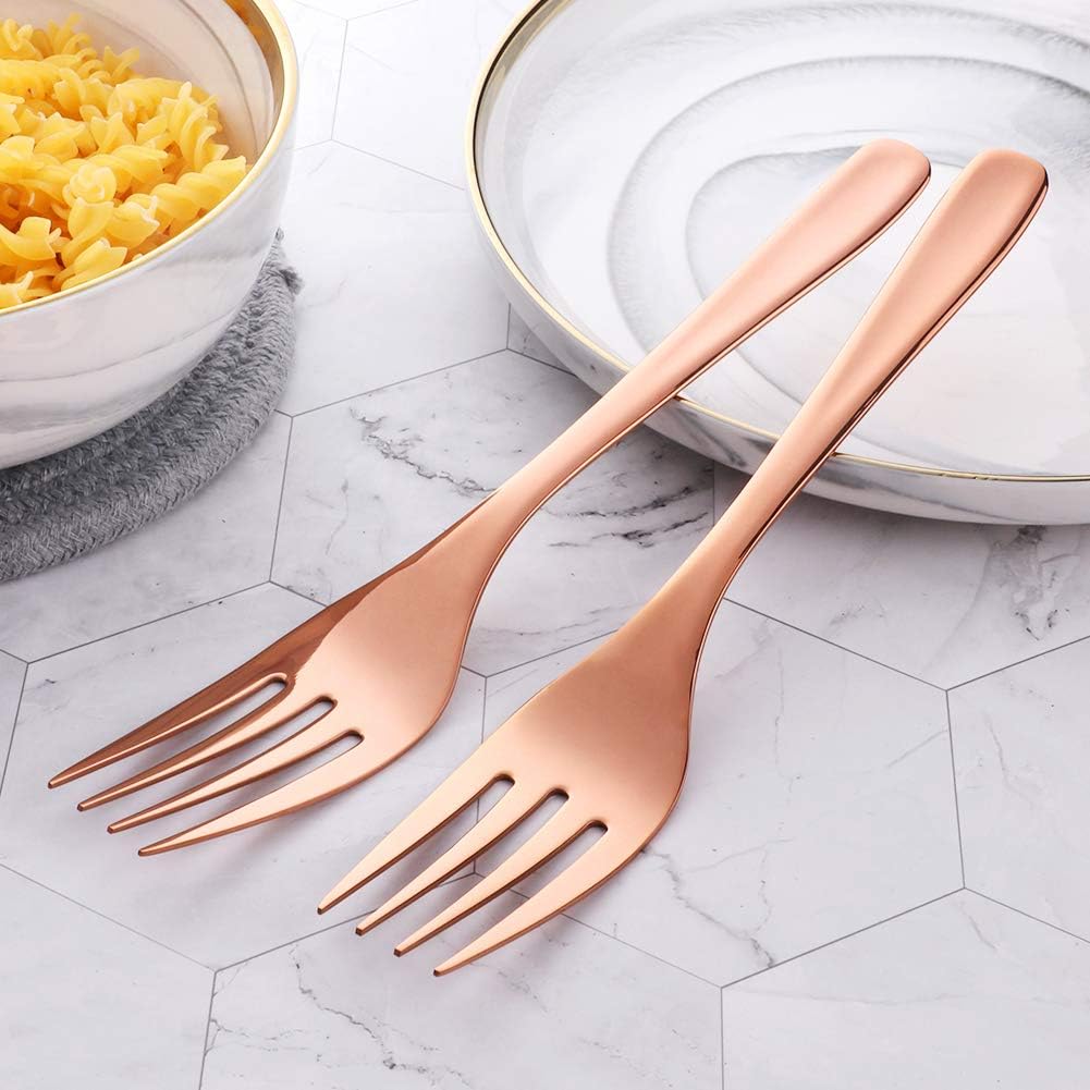 Large Forks Stainless Steel 2-Piece Serving Fork Set for Buffet, Cooking, Dishwasher Safe, 10.12 Inch