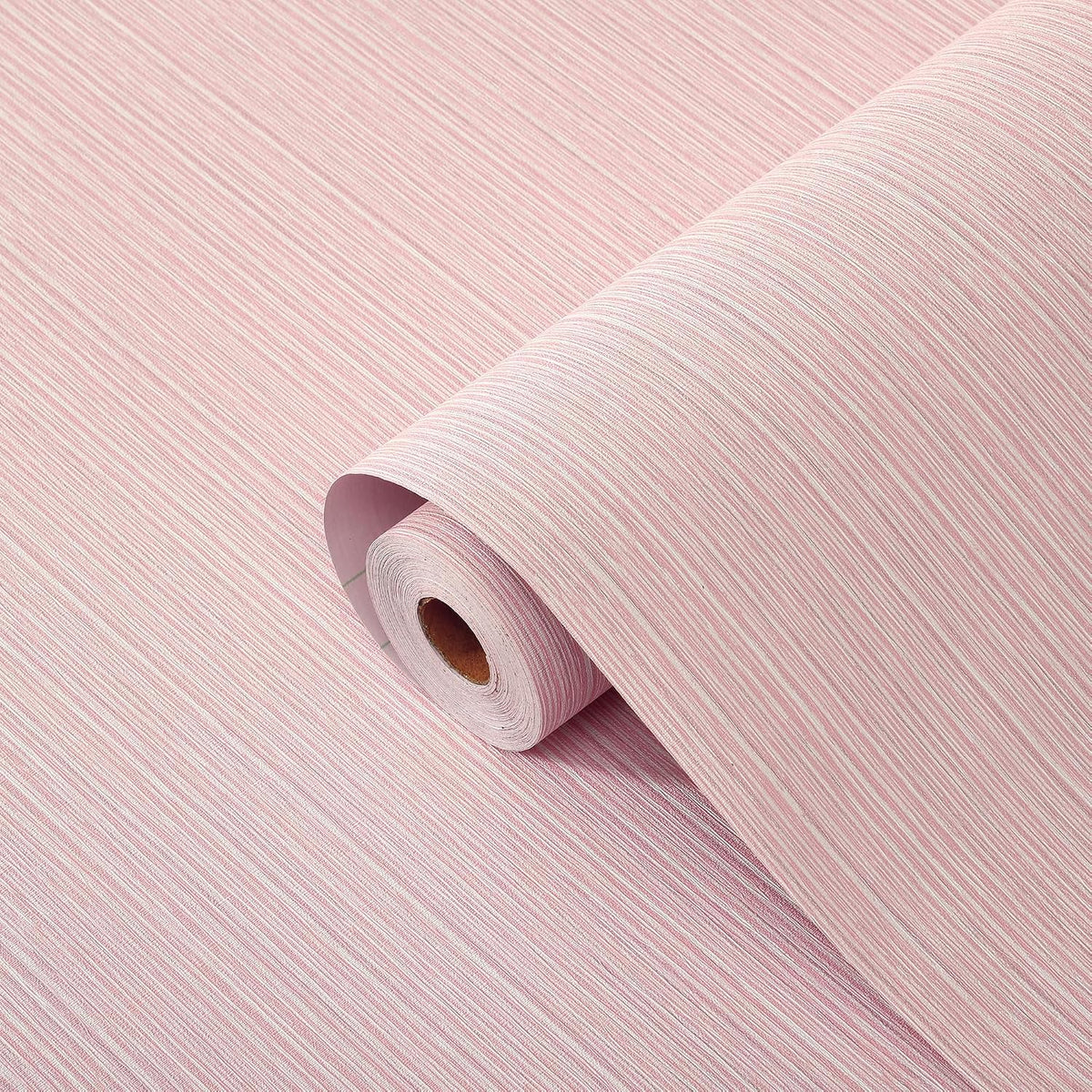 Grasscloth Textured Peel and Stick Wallpaper,Pink,24"x394"