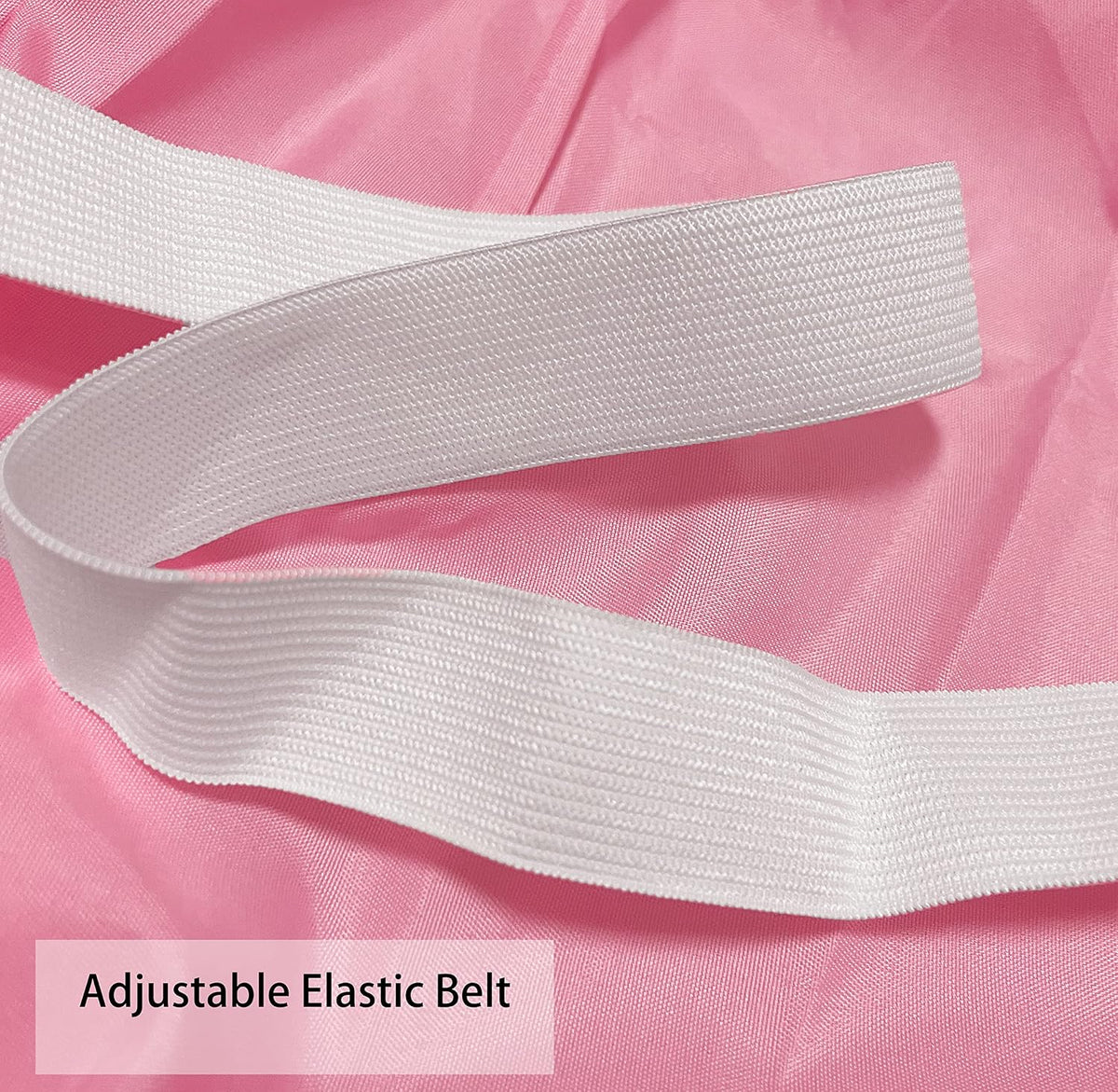 Wrap Round Brushed Polyester Microfiber Bed Skirt with Adjustable Elastic Belt, Pleated Dust Ruffle with 16 Inch Drop, Bed Frame Cover, Easy Fit and Care, Pink, King