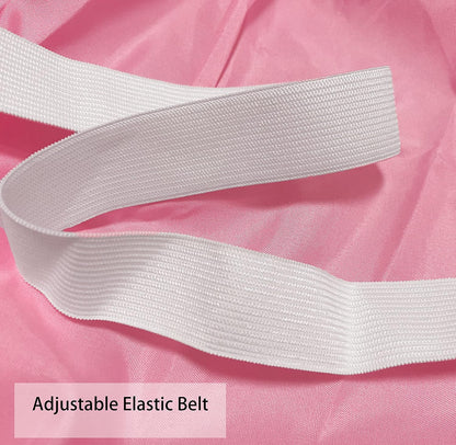 Wrap Round Brushed Polyester Microfiber Bed Skirt with Adjustable Elastic Belt, Pleated Dust Ruffle with 16 Inch Drop, Bed Frame Cover, Easy Fit and Care, Pink, King