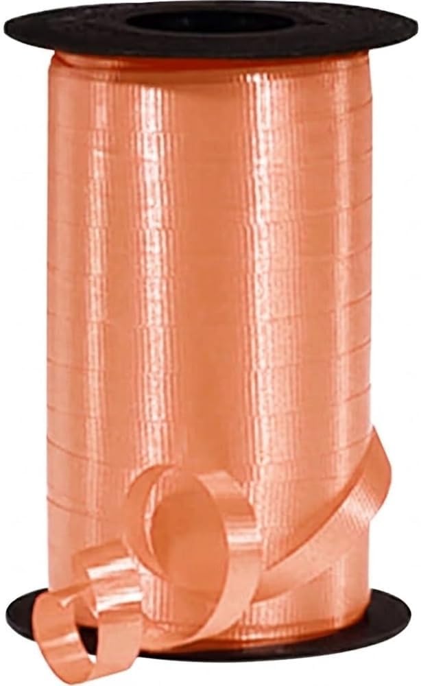 250 Yards x 3/8in Peach Melon Crimped Curling Ribbon String for Gift Wrapping Ribbon Balloon String Birthday Celebration Party Presents Decor, Festival Art Craft Accessories (1-250 Yard Rolls)
