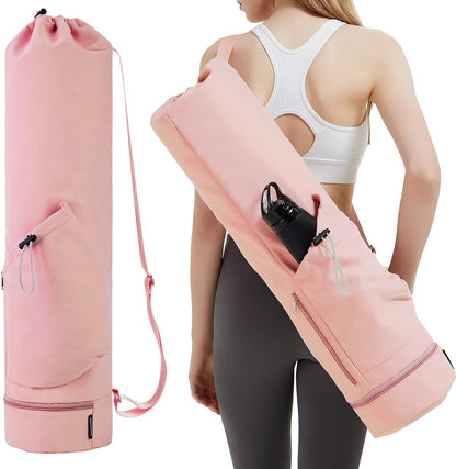 Yoga Mat Bag w/Water Bottle Pocket & Wet Pocket for Women