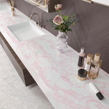 Pink Marble Contact Paper for Countertops 12"x100" Vinyl Wrap