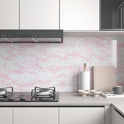 Pink Marble Contact Paper for Countertops 12"x100" Vinyl Wrap