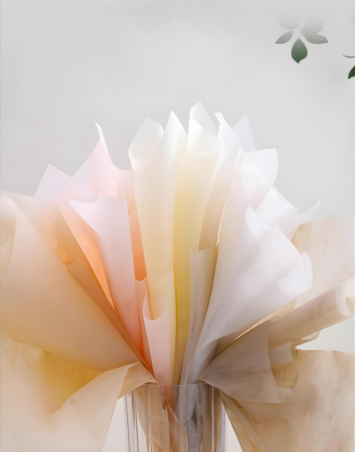 96 Sheets Tissue Flower Wrapping Paper Cotton Wrapping Flower Paper Withdrawable Lining Paper Non-woven Waterproof Floral Bouquet Wraps For Florist Packaging Arrangement (Peach Pink)