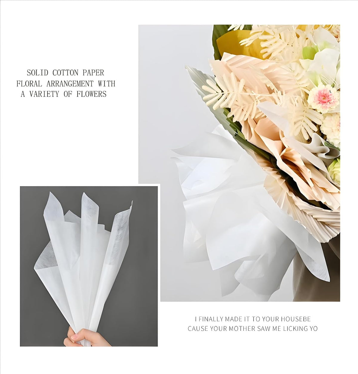 96 Sheets Tissue Flower Wrapping Paper Cotton Wrapping Flower Paper Withdrawable Lining Paper Non-woven Waterproof Floral Bouquet Wraps For Florist Packaging Arrangement (Peach Pink)