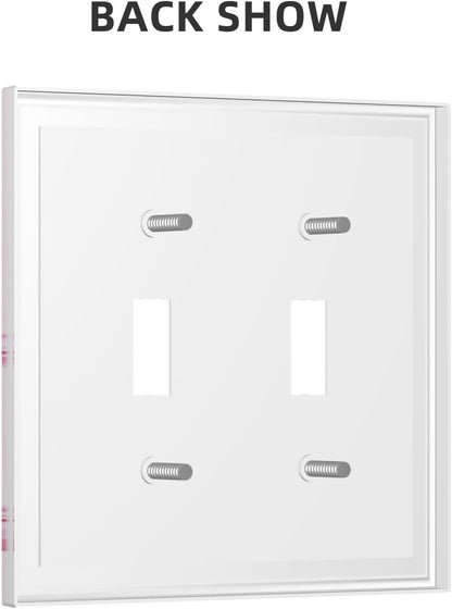 Pink Bow Cute Girls Light Switch Cover Outlet Covers Wall Plate Decorative Electrical Receptacle Switchplate Faceplate for Bedroom Home Bathroom