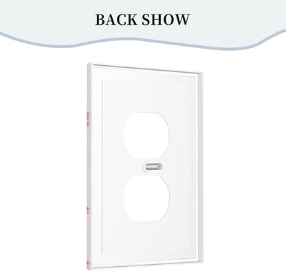 Pink Bow Cute Girls Light Switch Cover Outlet Covers Wall Plate Decorative Electrical Receptacle Switchplate Faceplate for Bedroom Home Bathroom