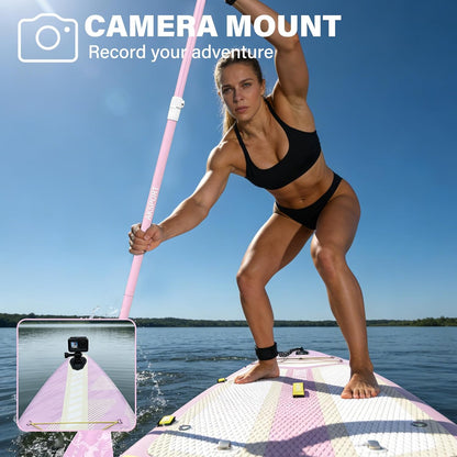 11' Inflatable Stand-Up Paddle Board with Upgraded SUP Accessories Kit | Extra Wide 34" Design | Non-Slip Deck | Premium SUP Board for Adults & Youth of All Levels