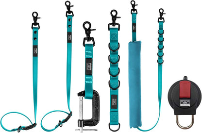 Prestige Elite - Set of 6 - Groomers Helper, Grooming Loops for Dogs Groomers - Adjustable Biothane Dog Grooming Belly Band, Grooming Noose, Extension Strap, Suction Cup & Dog Grooming Loop